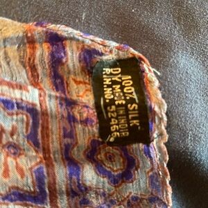 100% silk scarf made in India